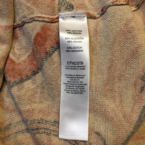 Chico’s Paisley Print Long Sleeve Top - Picture 7 of 8